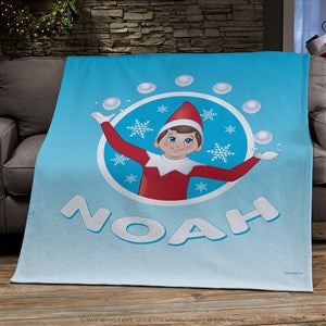 The Elf on the Shelf® Snowball Personalized 50x60 Sweatshirt Blanket - 44162-SW