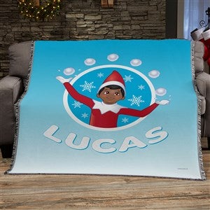 The Elf on the Shelf Snowball Personalized Woven Throw Blanket - 50x60 - 44162-A