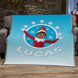 The Elf on the Shelf® Snowball Personalized 56x60 Woven Throw - 44162-A
