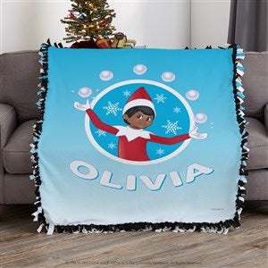 The Elf on the Shelf® Snowball Personalized 50x60 Tie Blanket - 44162-T