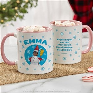 The Elf on the Shelf® Snowball Personalized Christmas Mug 11 oz.- Pink - 44163-P