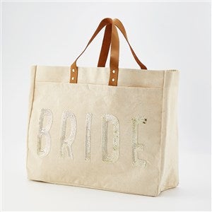 Bride Canvas & Gold Sequins Tote Bag - 44167
