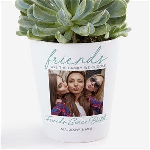 Friends Are The Family We Choose Photo Personalized Mini Flower Pot - 44203-P