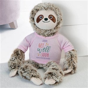 Get Well Soon Personalized Plush Sloth Stuffed Animal - 44223