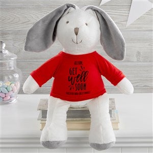 Get Well Soon Personalized Plush White Bunny - 44225-W