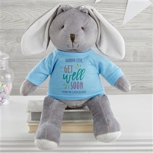 Get Well Soon Personalized Plush Grey Bunny - 44225-G