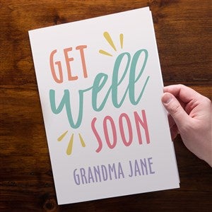 Get Well Soon Personalized Oversized Birthday Greeting Card - 44227