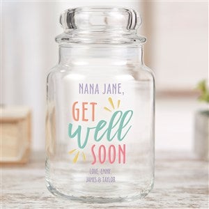 Get Well Soon Personalized Glass Candy Jar - 44234