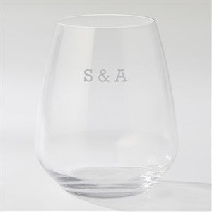 Engraved Luigi Bormioli Anniversary Atelier Stemless Wine Glass - 44251