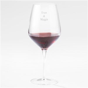 Engraved Luigi Bormioli Wedding Atelier Red Wine Glass - 44264