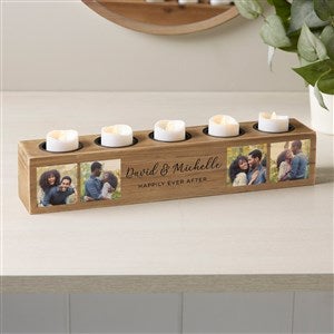 Photo Personalized 5 pc. Wood Tea Light Holder - 44354-T