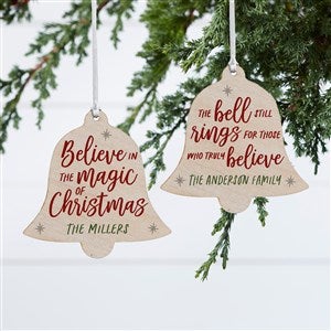 Believe in The Magic Personalized Christmas Wood Bell Ornament - 44381
