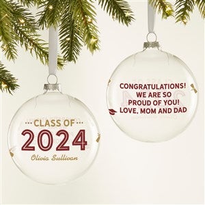 Graduating Class Of Personalized Glass Bulb Ornament - 44423