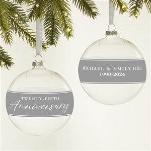 Anniversary Personalized Glass Bulb Ornament - 44433