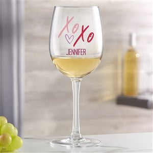 Galantines Day Personalized Valentines Day White Wine Glass - 44441-W