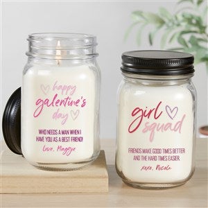 Galentines Day Personalized Farmhouse Candle Jar - 44452