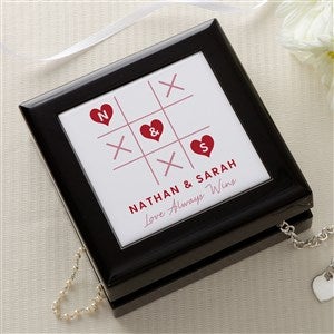 Tic Tac Toe Love Personalized Jewelry Box - 44458