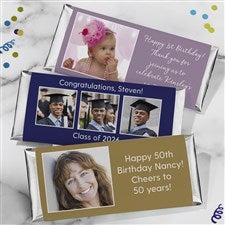 Party Favor Personalized Photo Candy Bar Wrappers - Three Photos - 44473-3