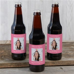 Party Photo Personalized Beer Bottle Labels- Set of 6-1 Photo - 44479-L