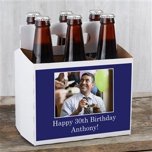 Party Photo Personalized 6pc Carrier- 6 pack Carrier-  1 Photo - 44479-C