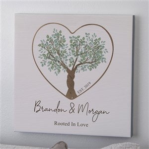 Rooted In Love Personalized Romantic Canvas Print - 12x12 - 44483-12x12