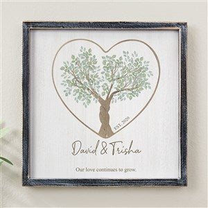 Rooted In Love Personalized Blackwashed Barnwood Frame Wall Art - 12x12 - 44484B-12x12