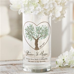 Rooted In Love Personalized Cylinder Glass Vase - 44487