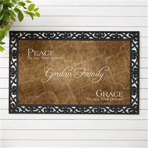 Peaceful Welcome Personalized Doormat- 20x35 - 4450-M