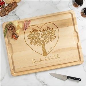 Rooted In Love Personalized Hardwood Charcuterie Board - 15x21 - 44503-XL