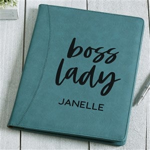 Boss Lady Personalized Full Pad Portfolio-Teal - 44505-T