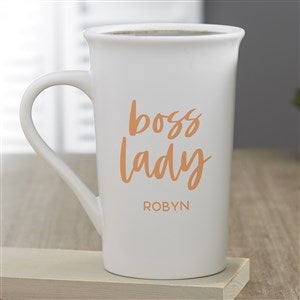 Boss Lady Personalized Latte Mug 16 oz.- White - 44513-U