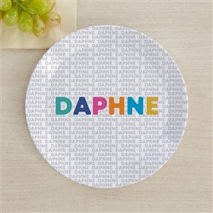 Vibrant Name Personalized Kids Dinner Plate - 44539-P