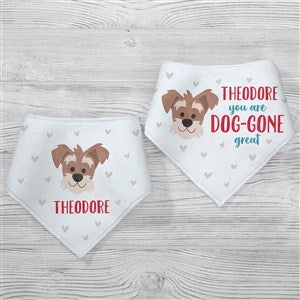 Dog Gone Cute Personalized Bandana Bibs- Set of 2 - 44547-BB