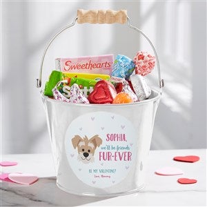 Dog Gone Cute Personalized Mini Treat Bucket - White - 44550-W