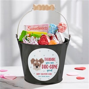 Dog Gone Cute Personalized Mini Treat Bucket - Black - 44550-B