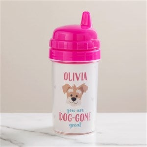 Dog Gone Cute Personalized Toddler 10 oz. Sippy Cup- Pink - 44553-P
