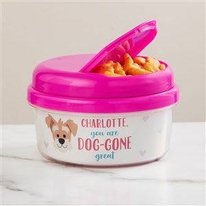 Dog Gone Cute Personalized Toddler Snack Cup - Pink - 44556-SP