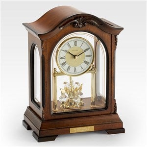 Engraved Bulova Durant Crystal Pendulum Retirement Clock - 44587