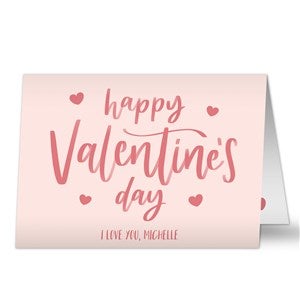 Happy Valentines Day Personalized Greeting Card - 44603