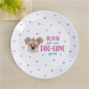 Dog Gone Cute Personalized Kids Plate - 44611-P