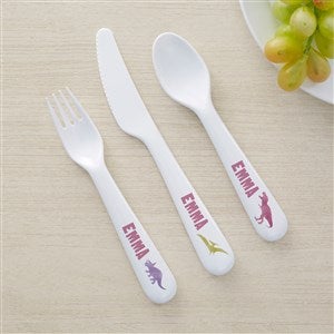 Dinosaur World Personalized Kids 3pc Utensil Set - 44617-U