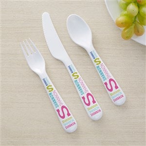 Repeating Name Personalized Kids Utensil Set - 44618-U