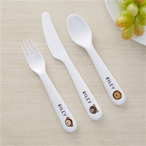 Animal Pals Personalized Kids 3pc Utensil Set - 44619-U