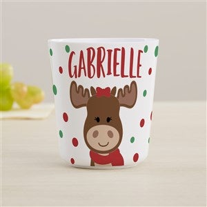 Personalized Christmas Kids Cup With Custom Name 13/16 Ounces Straw Cup  Holiday Gift Reindeer Tumbler 