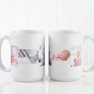 5 Photo Collage Personalized Coffee Mug 15 oz.- White - 4463-L