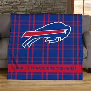 NFL Plaid Pattern Buffalo Bills Personalized 60x80 Plush Fleece Blanket - 44653-FL