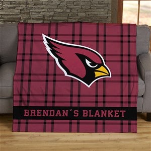 NFL Plaid Pattern Arizona Cardinals 50x60 Lightweight Fleece Blanket - 44666-LF