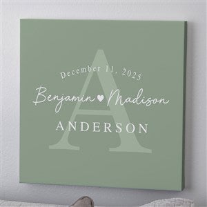 Simply Us Personalized Wedding Canvas Print - 16" x 16" - 44673-16x16