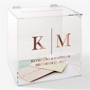 Moody Chic Personalized Acrylic Card Box - 44679