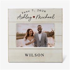 Simply Us Personalized Wedding Shiplap Picture Frame- 4x6 Horizontal - 44681-4x6H